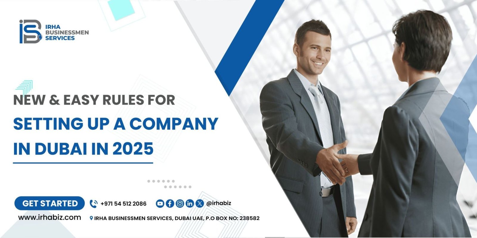 Entrepreneur confidently setting up a company in Dubai with the city skyline in the background – 2025